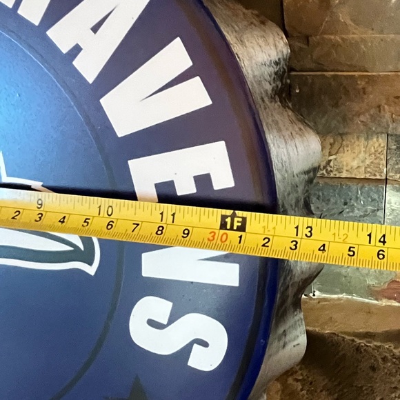 Baltimore Ravens NFL American Football Logo Bottle Top 13.5" Hanging Wall Sign - Picture 7 of 10